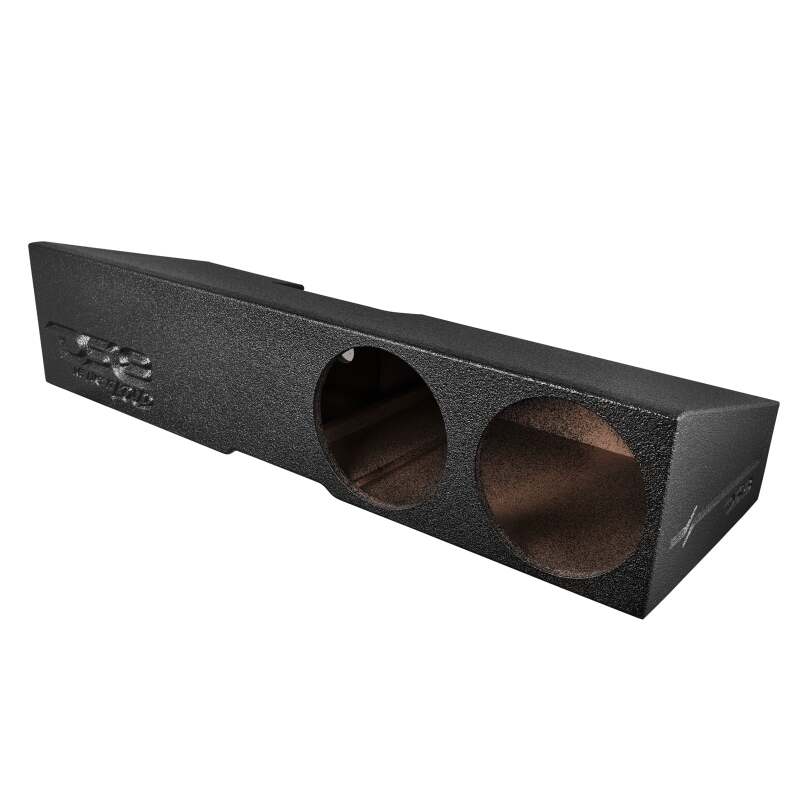 DS18 2x 10in Forward Firing Underseat Ported Box Subwoofer Enclosure- Black Spray Liner Paint Finish - EBM-FFPCHEVY19-2X10 - detail view