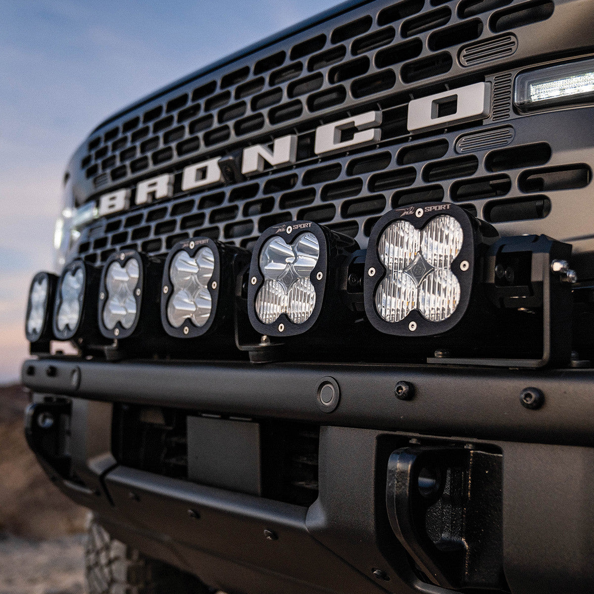 Baja Designs Ford Bronco Steel Bumper 6 XL PRO - Vehicle