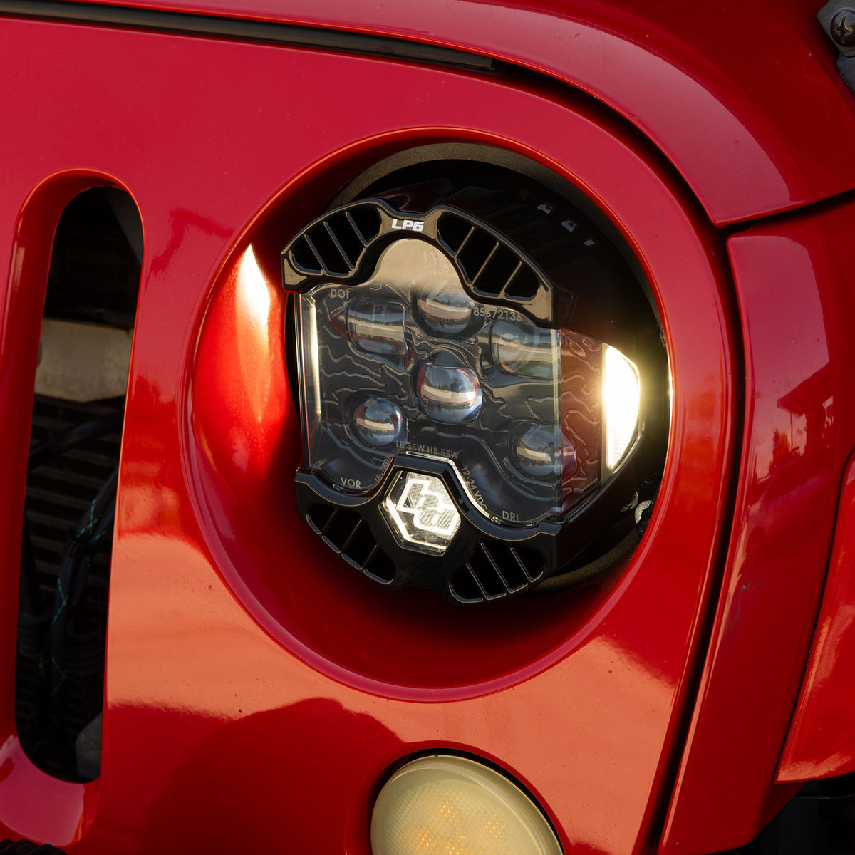 Baja Designs DOT LP6 LED Headlight Kit - Amber DRL - Wrangler JK