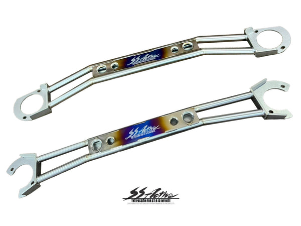 GReddy - Garage Active "SS Active" Titanium Front Tower Bar(s) - (R32/R33/R34) - 44883503