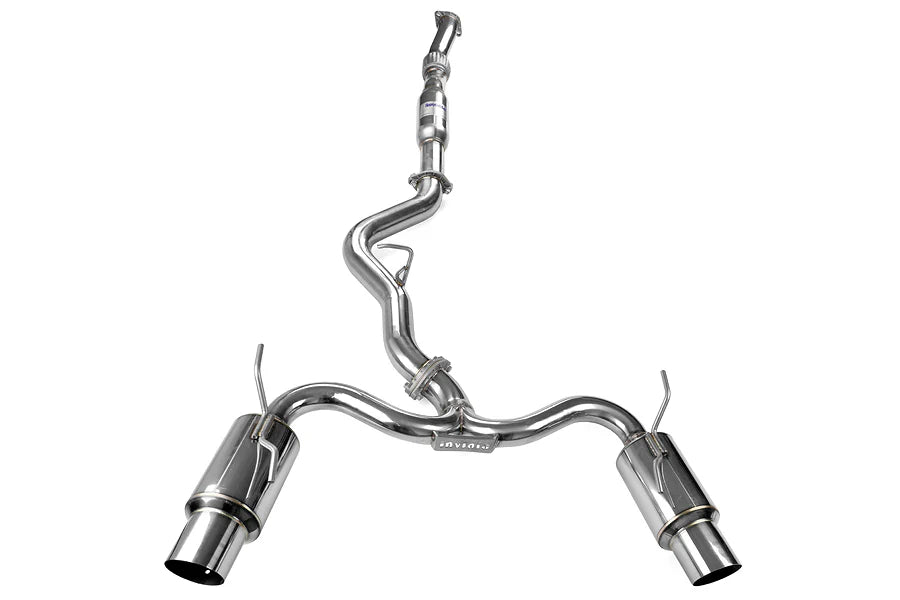 Invidia 08-11 STi Hatch / 11 WRX Hatch Dual N1 Single Layer SS Tipped Cat-back Exhaust - HS08STIGTP