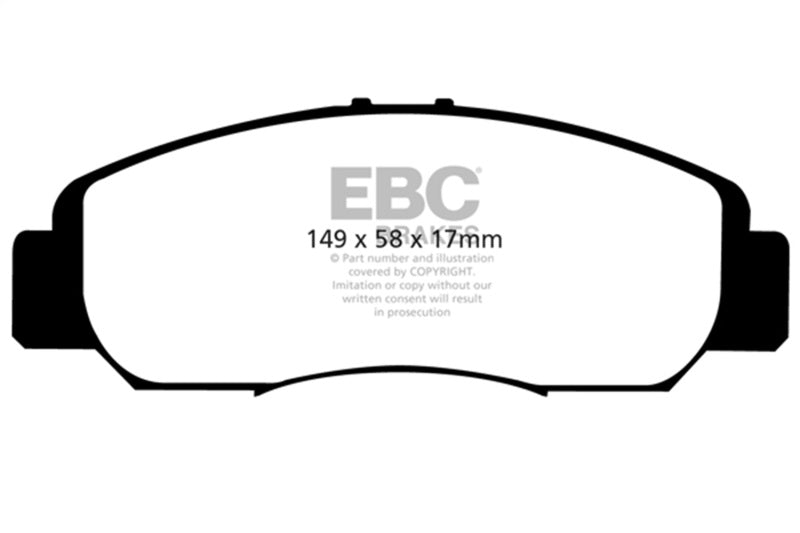 EBC 13+ Honda Civic Sedan 1.8 Natural Gas Ultimax2 Front Brake Pads - UD1608
