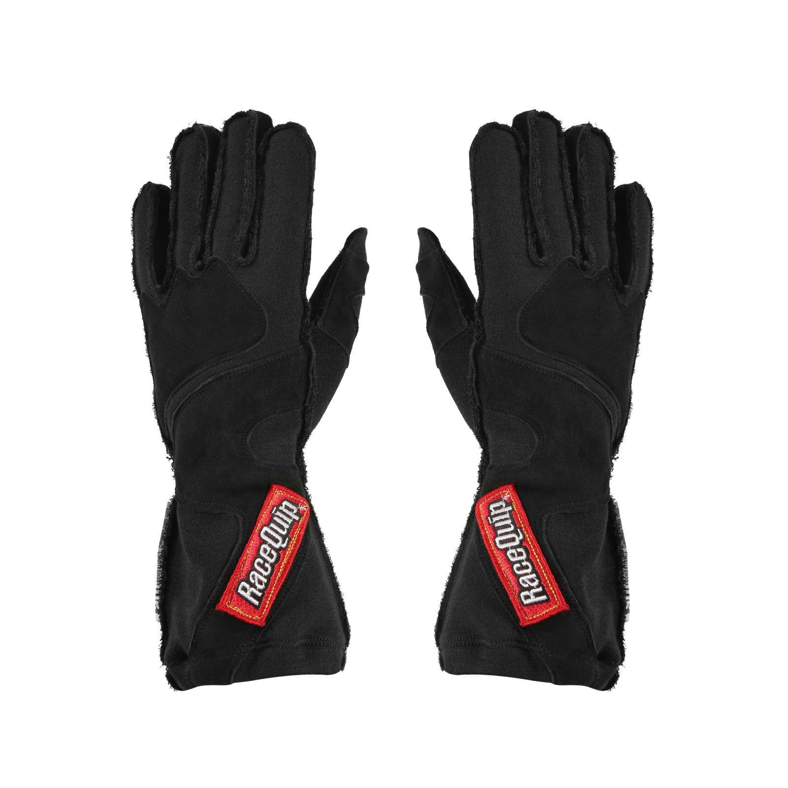 RaceQuip 356 Series 2 Layer Nomex Outseam Race Gloves SFI 3.3 / 5 All Black & Black 2X-Large