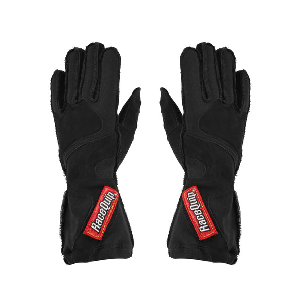 RaceQuip 356 Series 2 Layer Nomex Outseam Race Gloves SFI 3.3 / 5 All Black Large