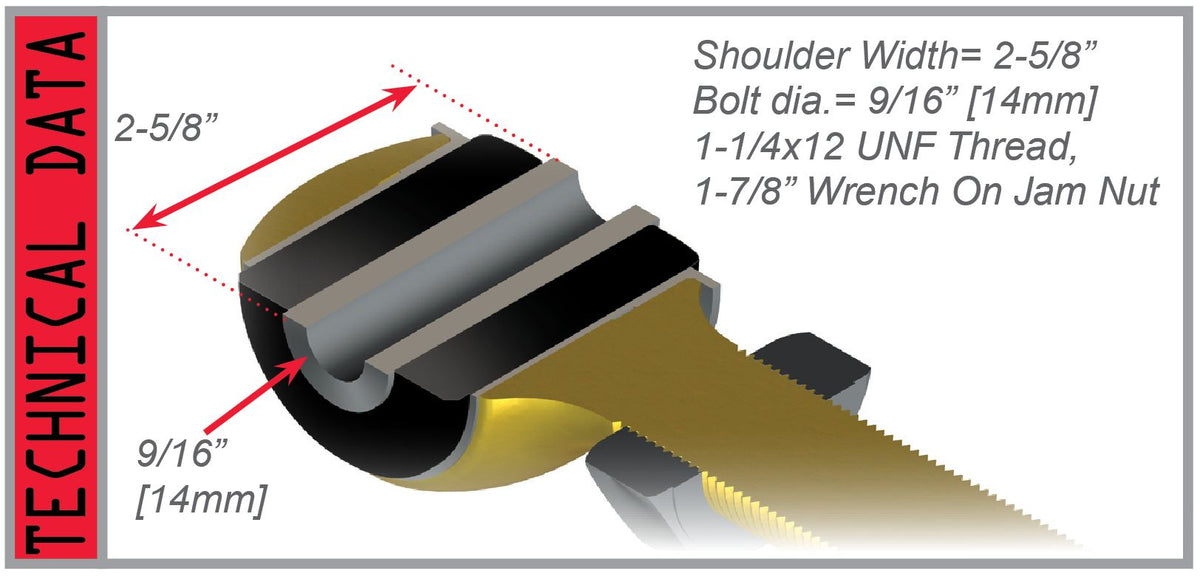 Teraflex Large Rubber Control Arm Joint Rh Thread