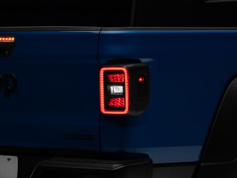 Raxiom 20-23 Jeep Gladiator JT LED Tail Lights- Blk Housing (Smoked Lens) - JG8026