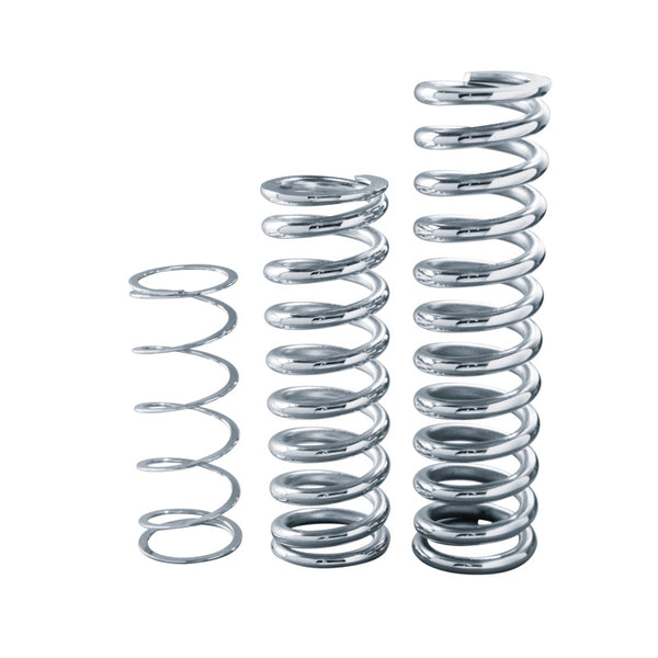 QA1 1-7/8in ID Spring - 10in Length x 115lbs/in - Chrome Plated - 10SM115 by QA1 - front view