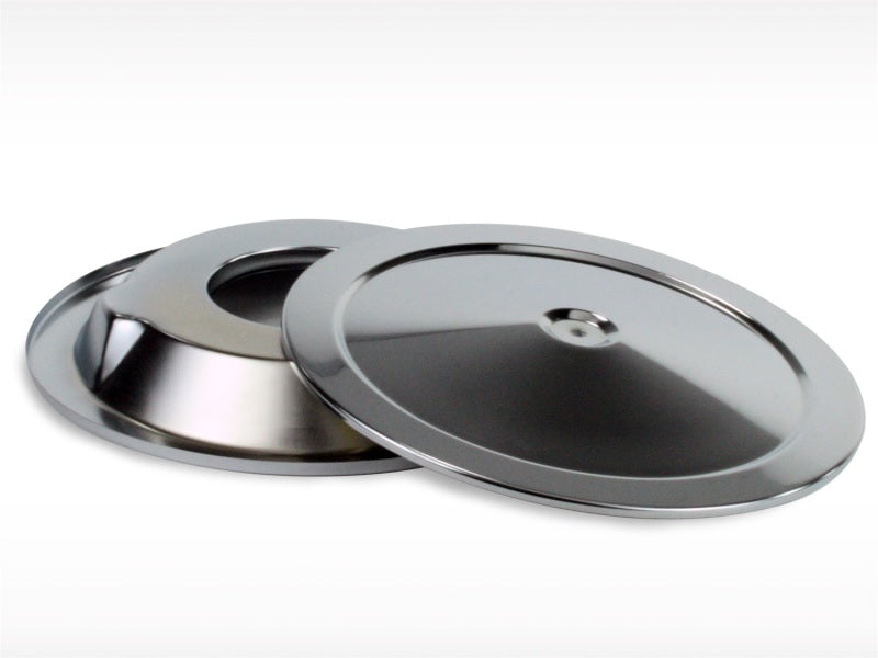 aFe MagnumFLOW Air Filters Round Racing A/F Chrome Top &amp; Base 14 w/7/8 Drop - 18-90003