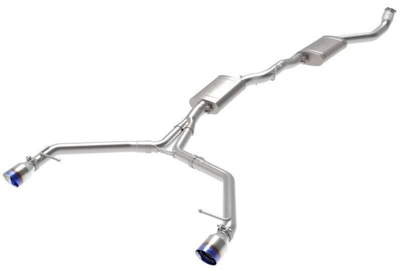 afe MACH Force-Xp 13-16 Audi Allroad L4 SS Cat-Back Exhaust w/ Blue Flame Tips - 49-36438-L