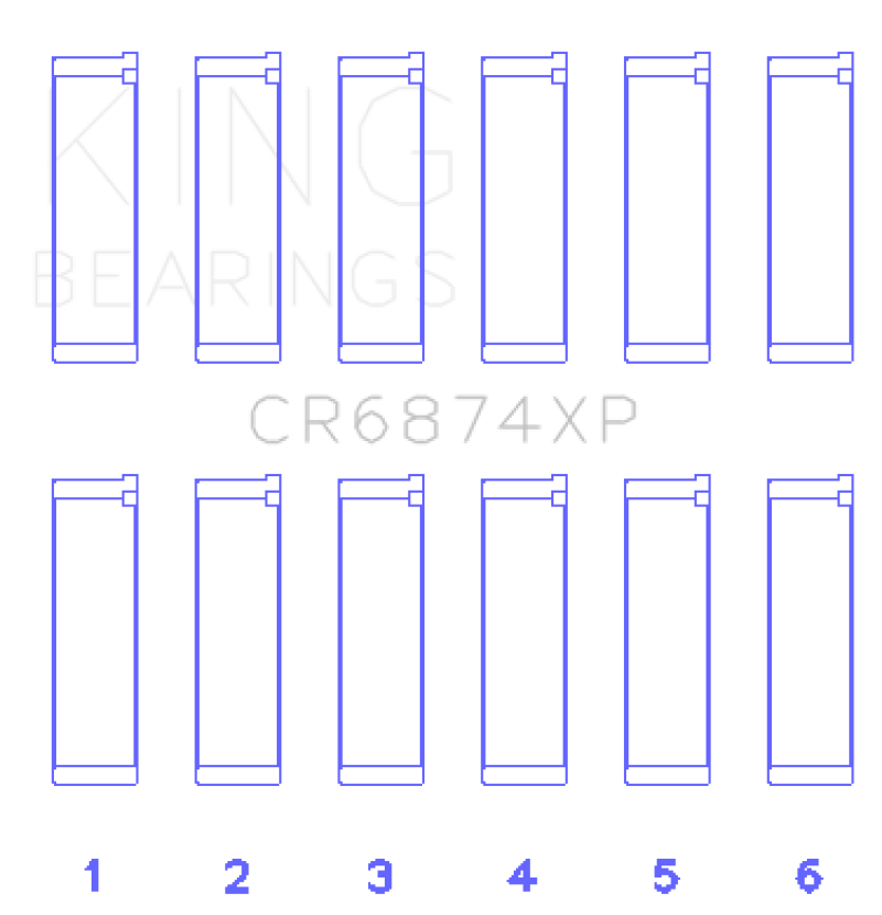King Subaru EZ30/EZ30D (Size STDX) Performance Rod Bearing Set - CR6874XPSTDX