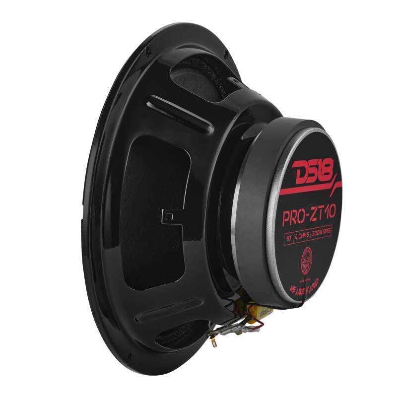DS18 10 300 Watts RMS 4ohm Mid-Range Water Resistant Cone - PRO-ZT10 - detail view
