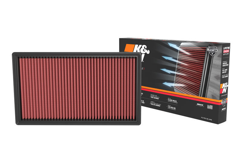 K&N 21-22 Mercedes-Benz C300 2.0L L4 Replacement Air Filter - 33-3173 for 2022-2026 Mercedes Benz C Class - detail view