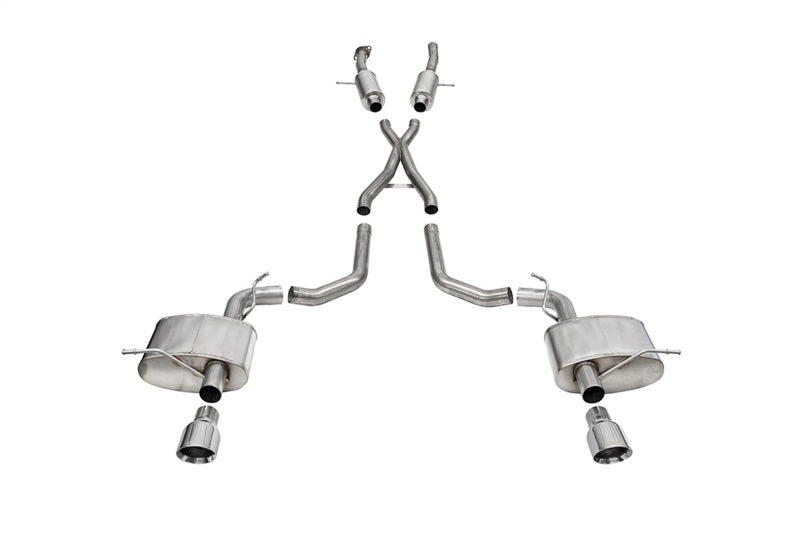 Corsa 2021-2024 Dodge Durango SRT Hellcat Cat-Back 2.75in Dual Rear Exit Sport 4.5in Polished Tips - 21195