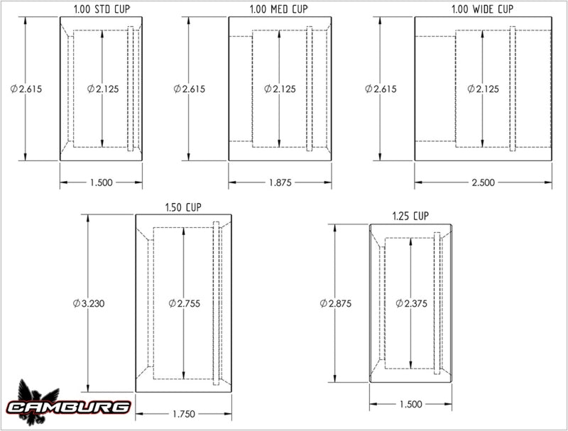 Camburg 1.50in. 4130 Uniball Cup - CAM-040024