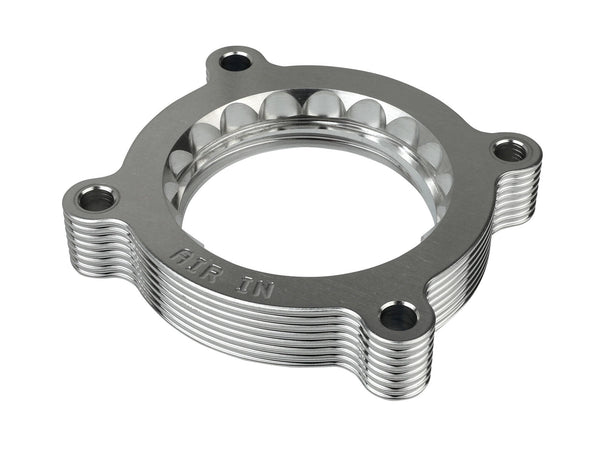 aFe 11-14 Ford Mustang/ 11-14 Ford F-150 V6 3.7L Silver Bullet Throttle Body Spacer - Silver - 46-33016