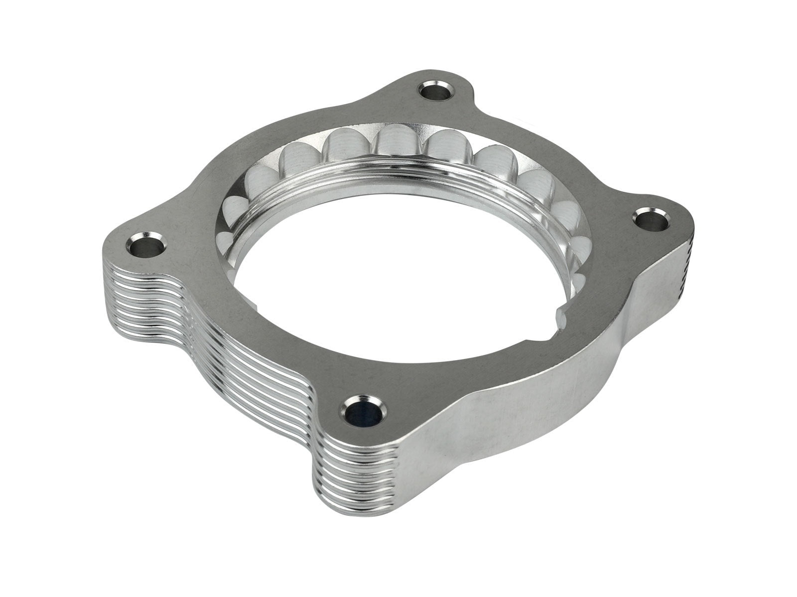 aFe 02-09 Chevrolet Trailblazer/ 02-09 GMC Envoy L6 4.2L Silver Bullet Throttle Body Spacer - Silver - 46-34022