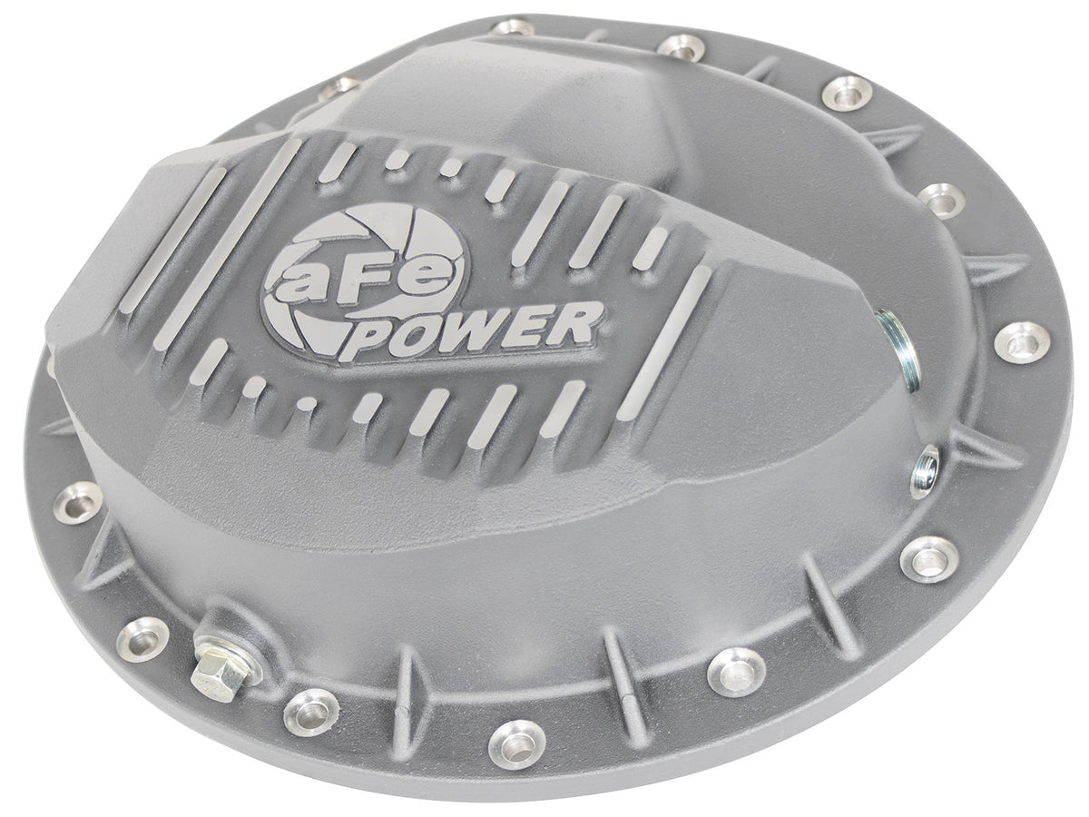 afe Front Differential Cover (Raw; Street Series); Dodge Diesel Trucks 03-12 L6-5.9/6.7L (td) - 46-70040