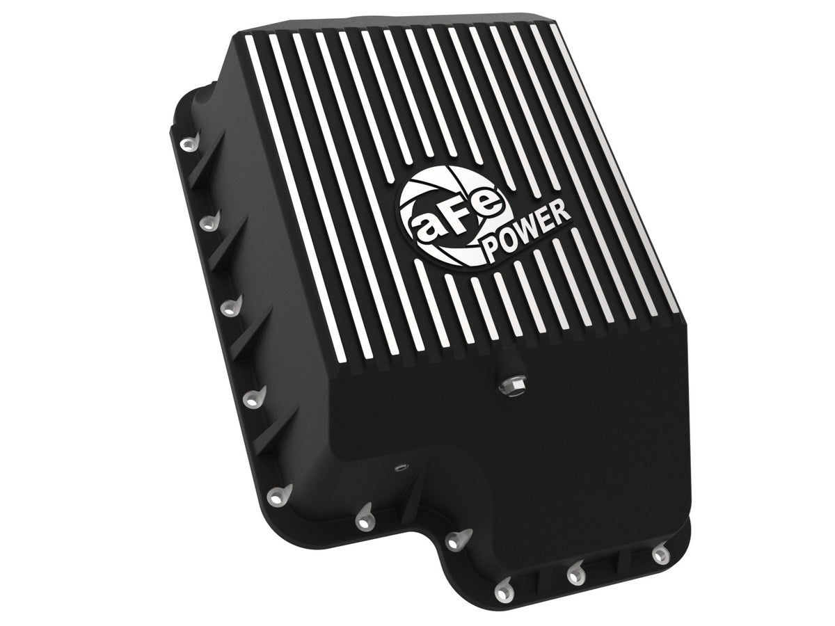 afe Transmission Pan (Black); Ford Diesel Trucks 03-10 V8-6.0/6.4L (td) - 46-70122-1