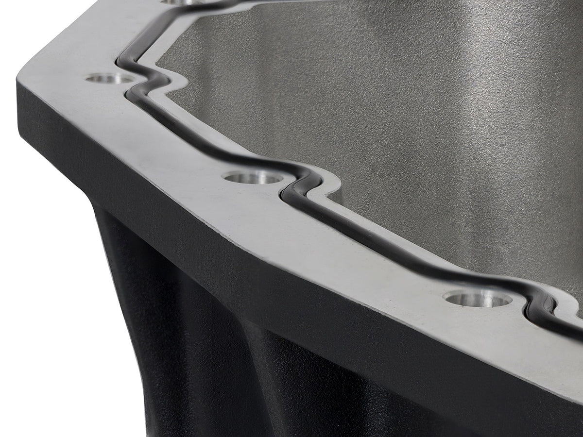 AFE Pro Series Engine Oil Pan Black w/Machined Fins; 11-16 Ford Powerstroke V8-6.7L (td) - 46-70322