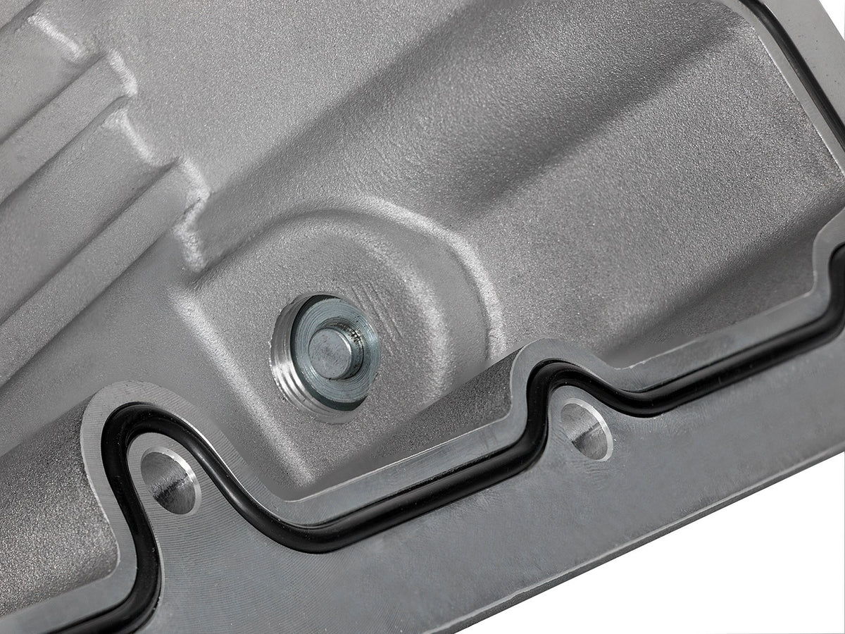 AFE Pro Series Engine Oil Pan Black w/Machined Fins; 11-16 Ford Powerstroke V8-6.7L (td) - 46-70322