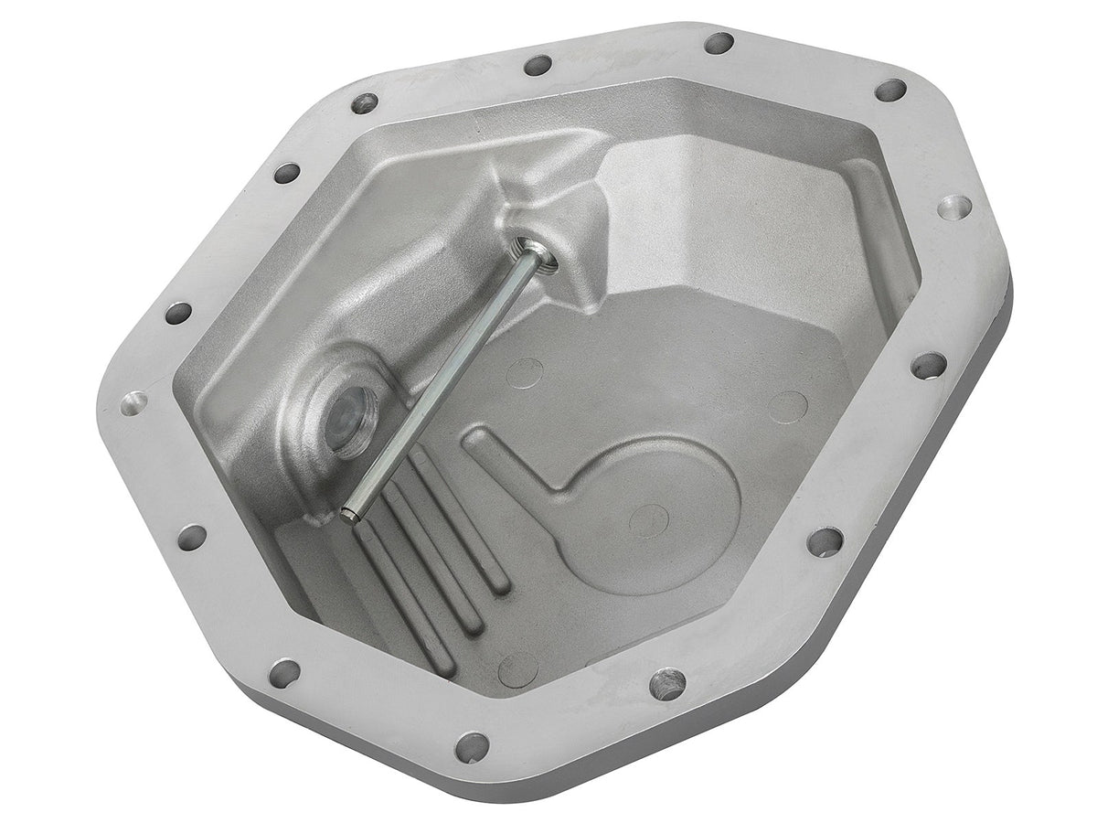 aFe Power Street Ser Rear Diff Cover Raw w/Mach Fin 2017 Ford Diesel Trucks V8-6.7L(td) Dana M275-14 - 46-70350