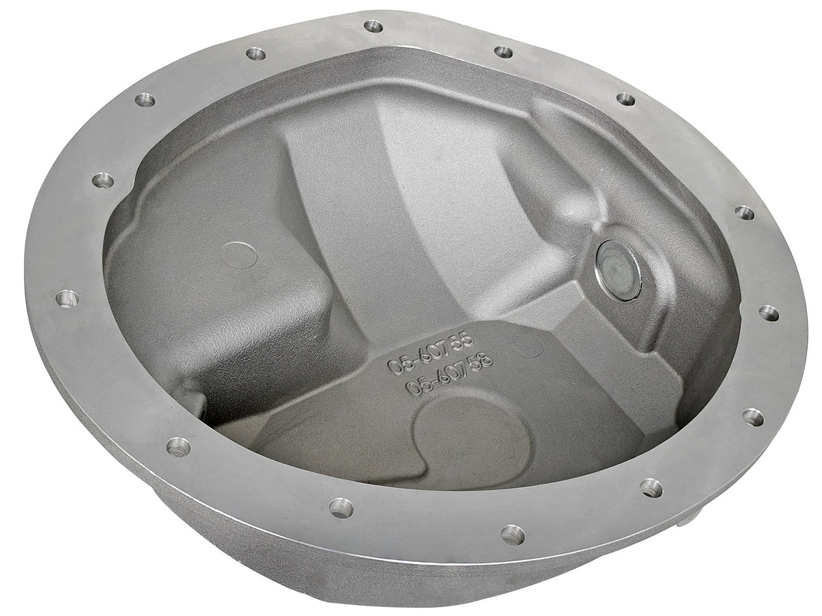 aFe Power Rear Differential Cover Raw w/Machined Fins Street Ser. 16-17 Nissan Titan XD (AAM 9.5-14) - 46-70360