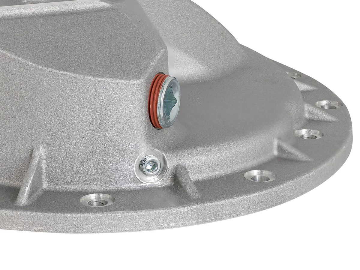 aFe Power Rear Differential Cover Raw w/Machined Fins Street Ser. 16-17 Nissan Titan XD (AAM 9.5-14) - 46-70360