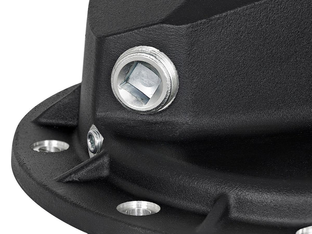 aFe Power Pro Series Rear Differential Cover Black w/Machined Fins 16-17 Nissan Titan XD(AAM 9.5-14) - 46-70362
