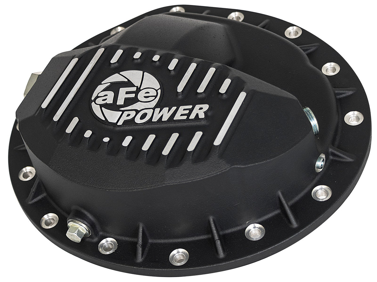 aFe Power Pro Series Rear Differential Cover Black w/ Machined Fins 99-13 GM Trucks (GM 9.5-14) - 46-70372
