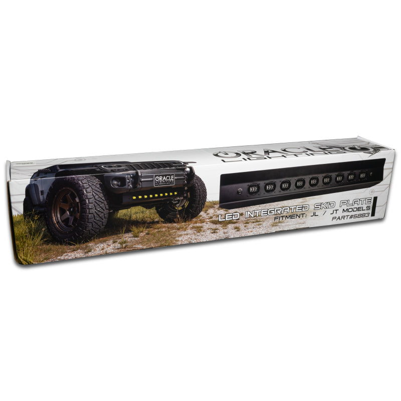 ORACLE Lighting 2019+ Jeep Wrangler JL Skid Plate w/ Integrated LED Emitters - Clear SEE WARRANTY - 5883-001
