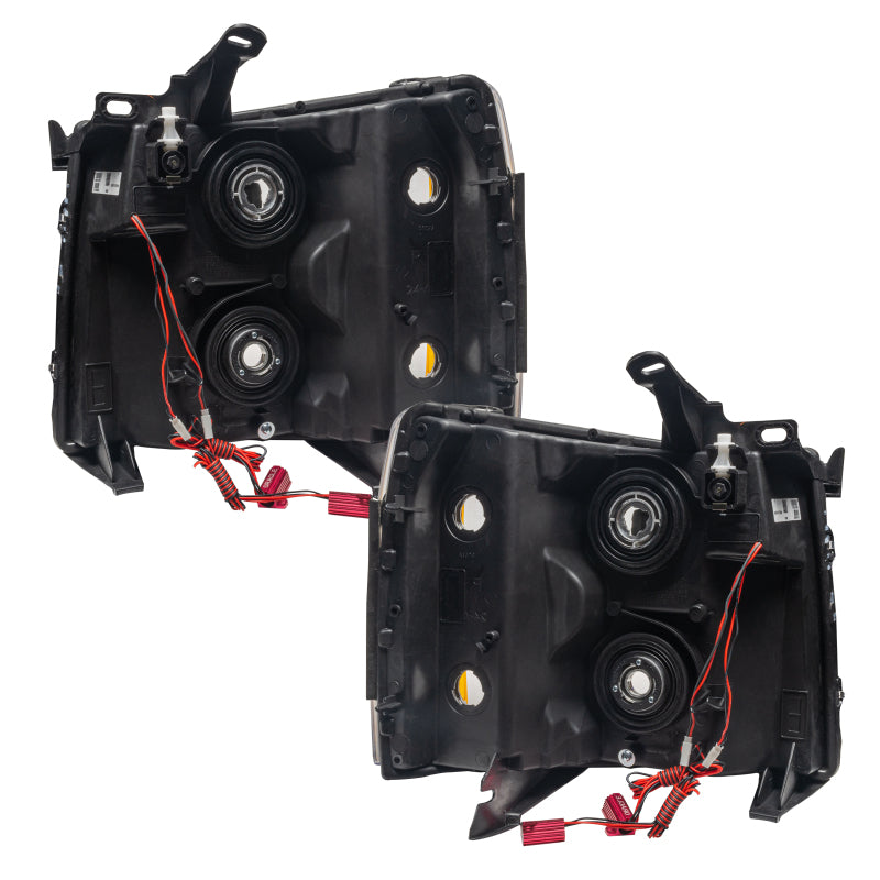 Oracle Lighting 07-13 Chevrolet Silverado Pre-Assembled LED Halo Headlights - Blue SEE WARRANTY - 7007-002