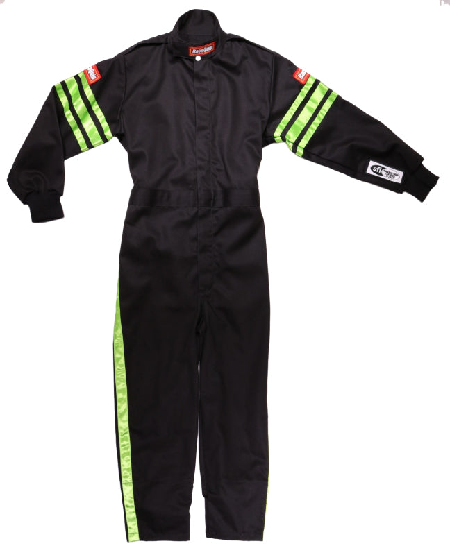 RaceQuip Green Trim SFI-1 JR. Suit - Kids XXL - 1950797RQP