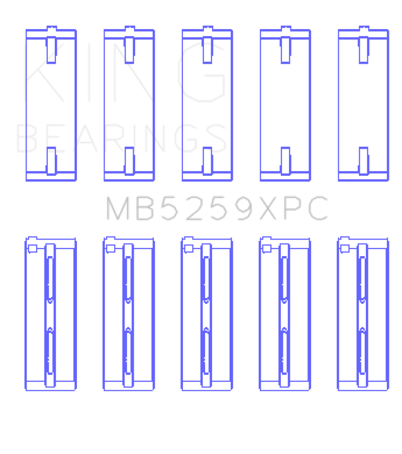 King Honda A-Series/B-Series/K-Series (Size STD) pMaxKote Performance Main Bearing Set - MB5259XPC