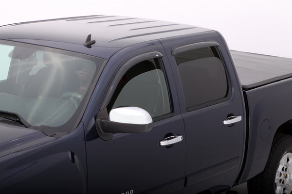 AVS 07-13 Chevy Silverado 1500 Ext. Cab Ventvisor Outside Mount Window Deflectors 4pc - Smoke - 94040 for 2007-2013 Chevrolet