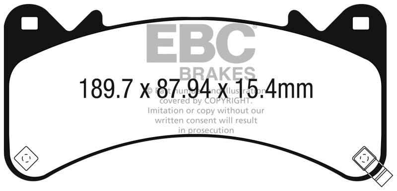 EBC 2015+ Chevrolet Tahoe 2WD (6 Piston Brembo) Ultimax2 Front Brake Pads - UD1910