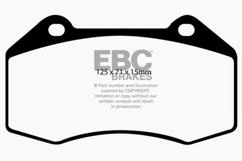 EBC 04-06 Chevrolet Cobalt 2.0 Supercharged Ultimax2 Rear Brake Pads - UD1033 for 2004-2012 Chevrolet Malibu - front view