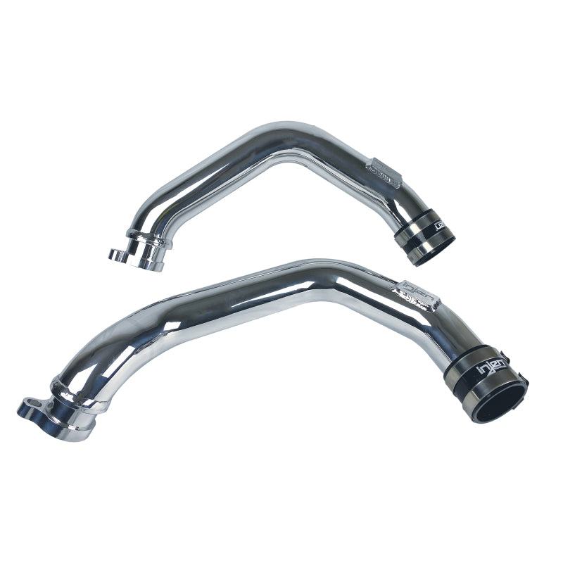 Injen 15-18 BMW M3 (F80) L6 Twin Turbo Polished Intercooler Charge Pipe w/ 1/8in Female NPT Bungs - SES1116ICP