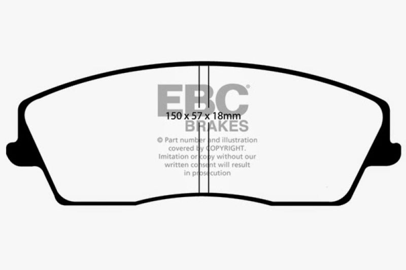 EBC 05-09 Chrysler 300 2.7 Redstuff Front Brake Pads - DP31723C