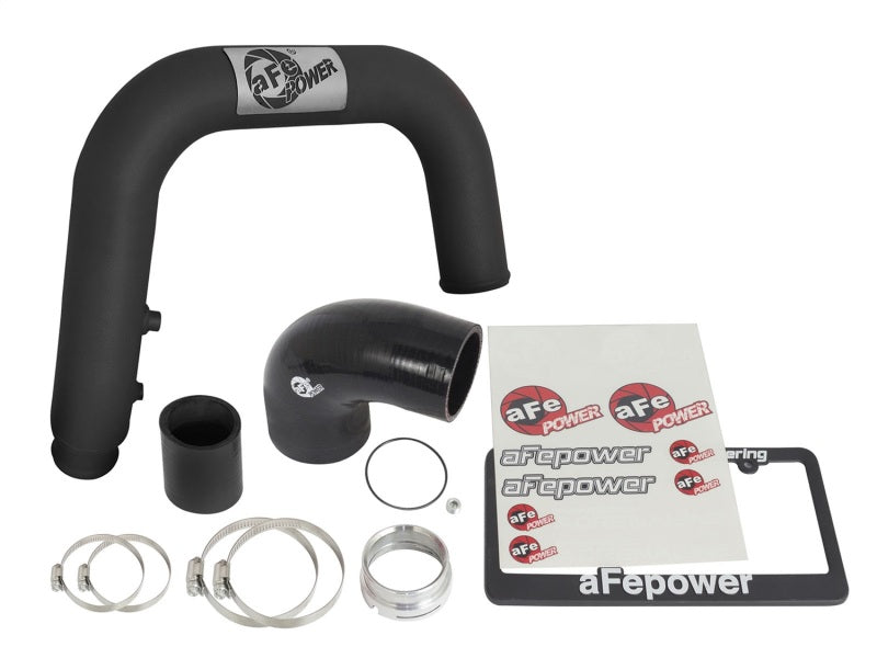 aFe BladeRunner 2.5in Black IC Tube Hot Side w/ Coupling &amp; Clamp Kit 2016 GM Colorado/Canyon 2.8L - 46-20268-B