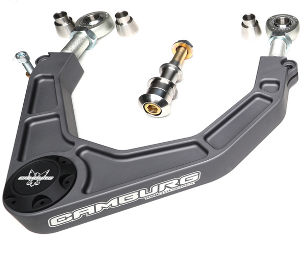 Camburg Ford Raptor 17-23 KINETIK V2 Performance Billet Uniball Upper Arms - CAM-110233-GRY for 2017-2025 Ford F 150 - front 