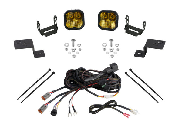 Diode Dynamics 21-22 Ford F-150 SS3 Stage Series Backlit Ditch Light Kit - Yellow Pro Combo - DD7372 for 2018-2024 Ford Exped