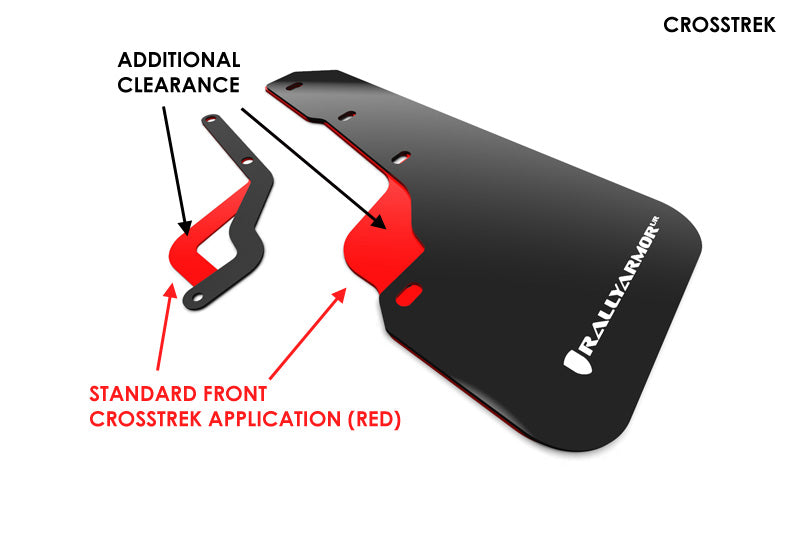 Rally Armor 18-22 Subaru Crosstrek Lift/AT Black UR Mud Flap w/ Grey Logo - MF46-LTUR-BLK/GRY