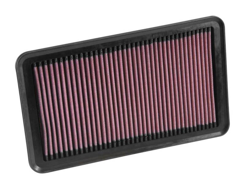 K&N Replacement Panel Air Filter for 2015 Chrysler 200 2.4L L4 - 33-5025 for 2015-2017 Chrysler 200 - angle view