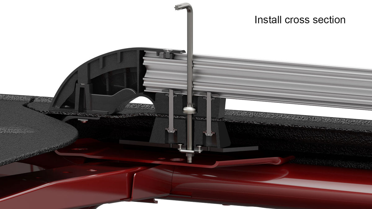 Teraflex Jk4 Nebo Roof Rack Main Rail Kit - Black