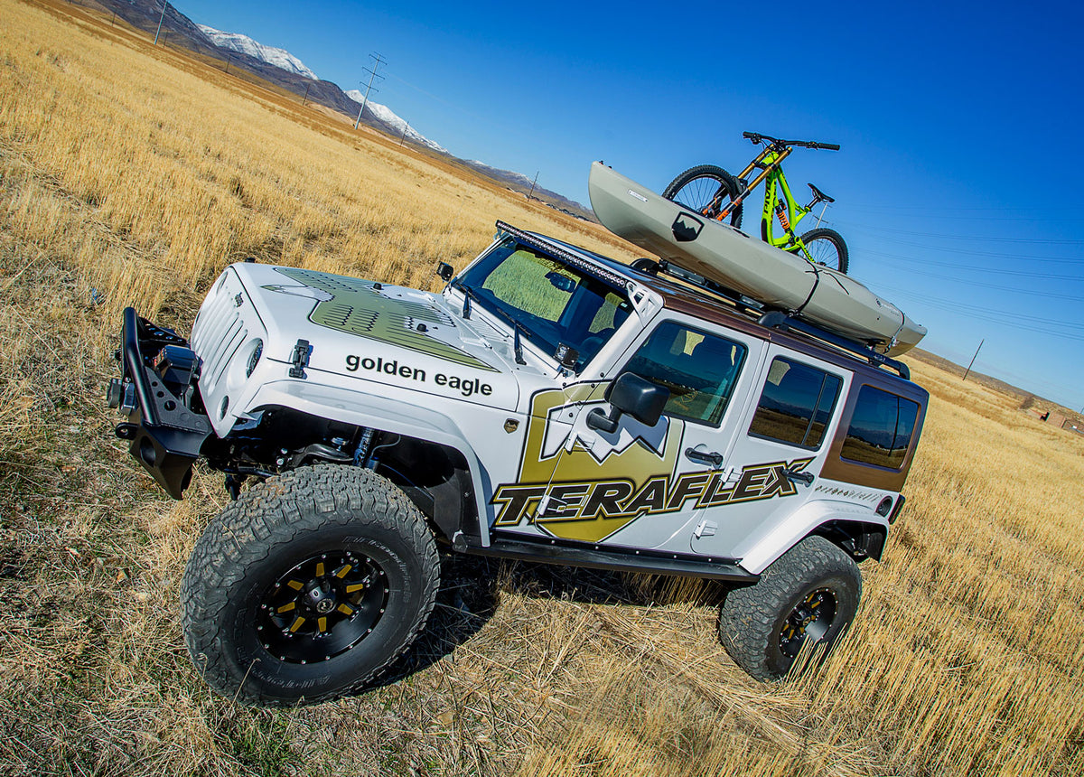 Teraflex Jk4 Nebo Roof Rack Main Rail Kit - Black