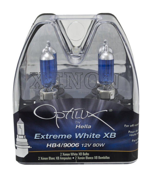 Hella Optilux XB White Halogen Bulbs HB4 12V 80W (2 pack) - H71070367 for 1988-2006 BMW 3 Series - front view