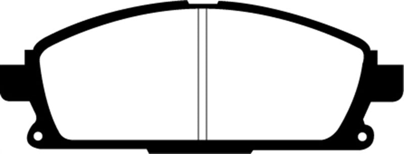 EBC 03-06 Acura MDX 3.5 Yellowstuff Front Brake Pads - DP41247R for 1996-2004 Nissan Pathfinder - angle view