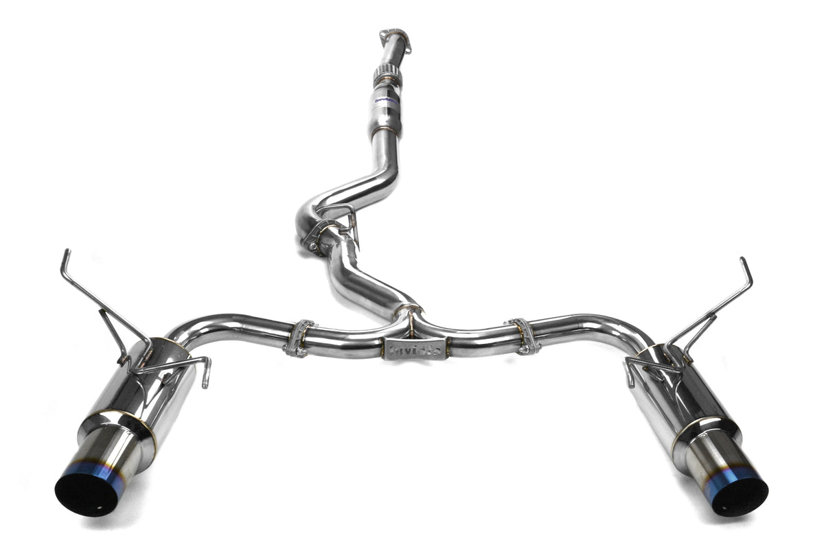 Invidia 15+ Subaru WRX/STI 4dr N1 Twin Outlet Single Layer Tip Titanium Cat-Back Exhaust - HS15STIGTT