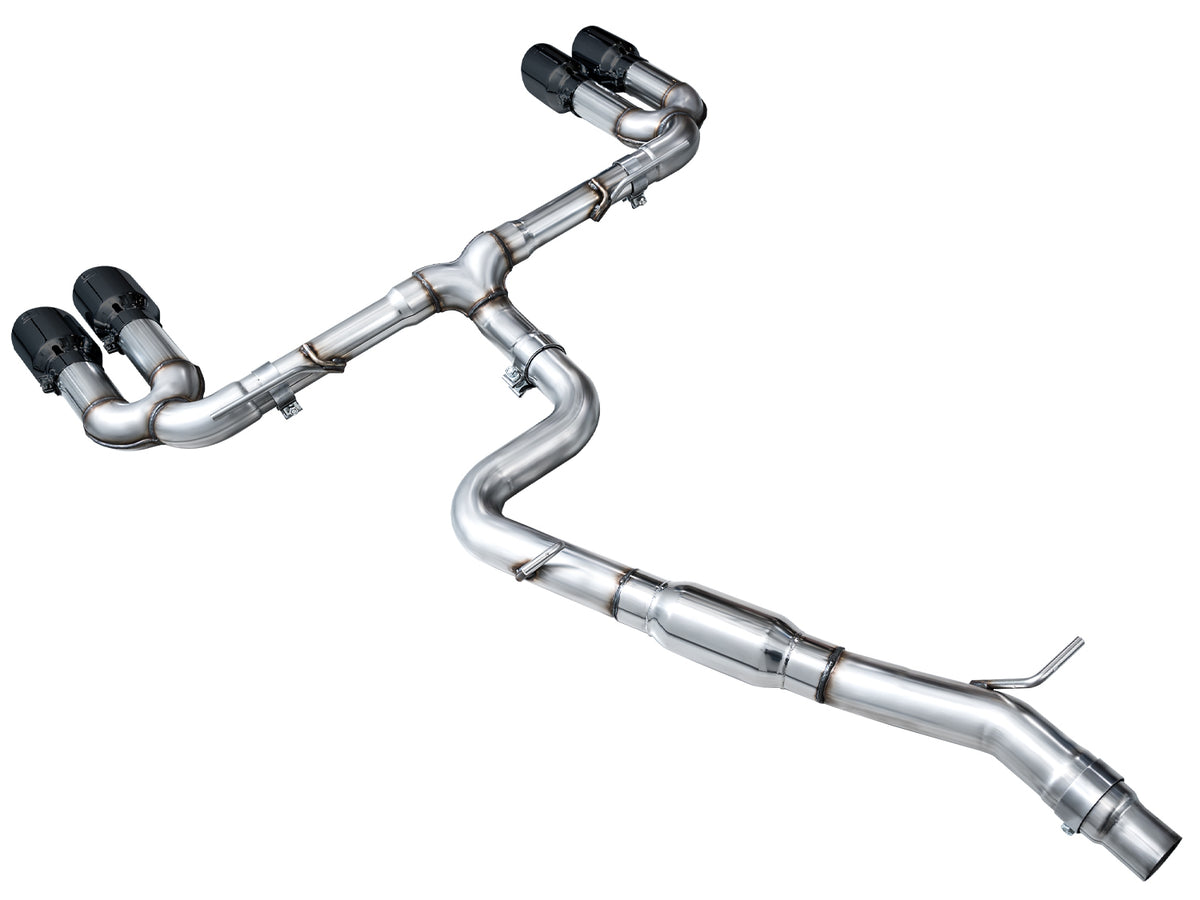 AWE 22-24 Audi 8Y S3 Track Edition Exhaust  - Diamond Black Tips - 3020-43897