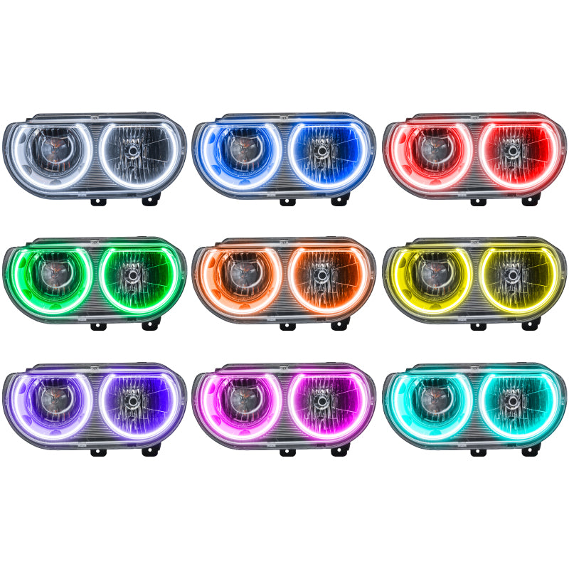 Oracle 08-14 Dodge Challenger SMD HL (Non-HID) - ColorSHIFT w/ Simple Controller SEE WARRANTY - 7720-504